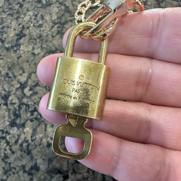 Louis Vuitton lock & key chain necklace  100% Authentic - Picture 3 of 13